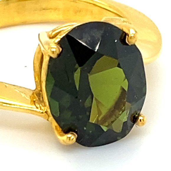 GIA Certified Chrome Tourmaline 3.57ct 18K Ring - Picture 6 of 7